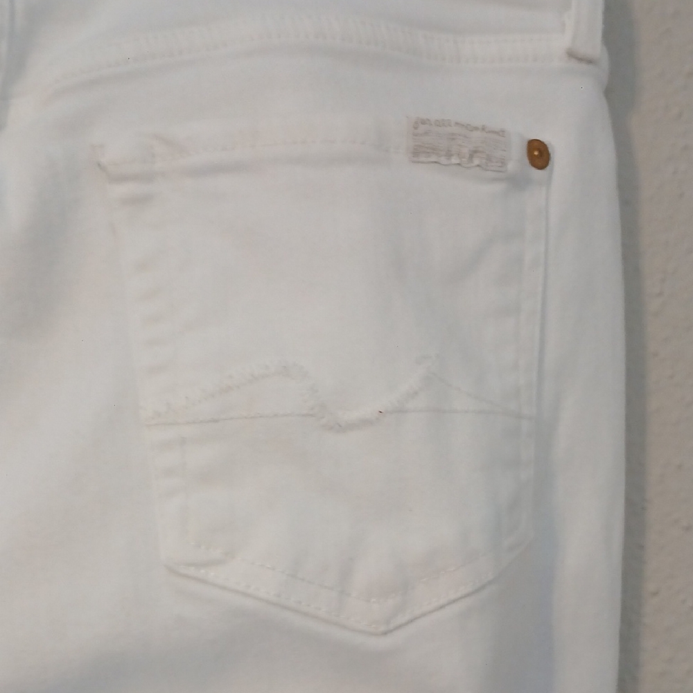 7 For All Mankind White Skinny Jeans - Picture 5 of 6